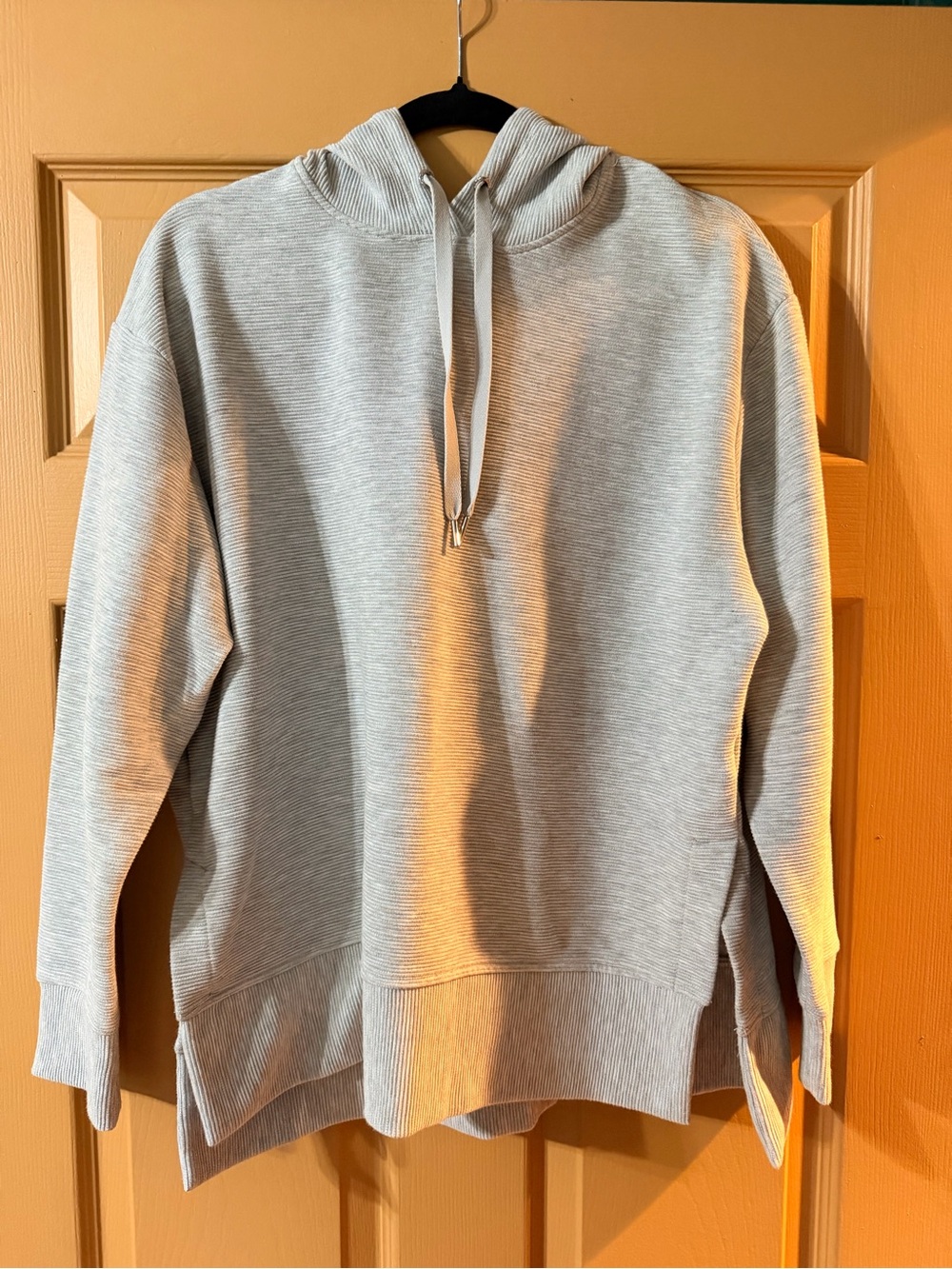 Danskin Light Gray Crewneck Hooded Sweater